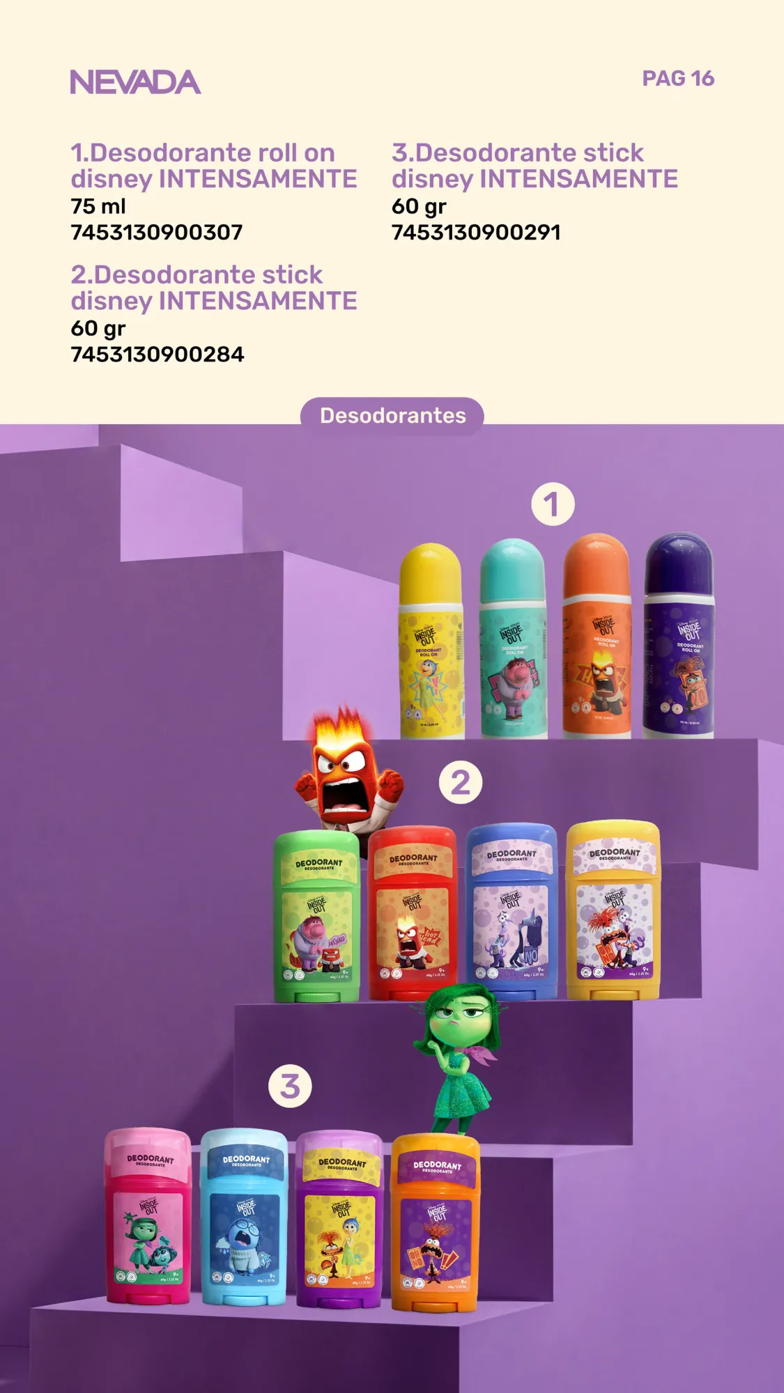 Desodorantes: productos de la página 18